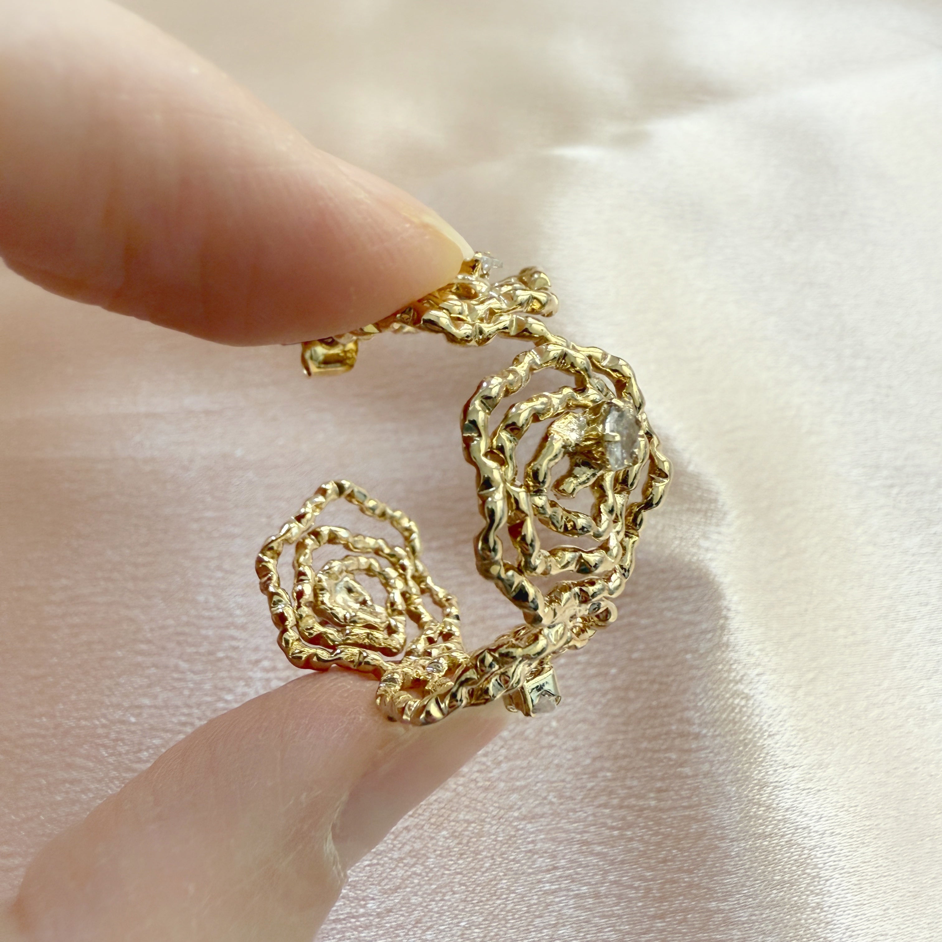 Rose Elegance Circlet Hoops - Sisilia Jewels