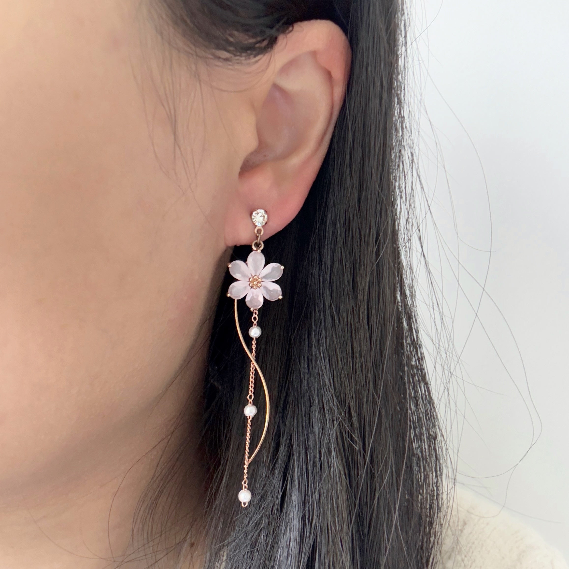 Elegant Flower Mismatched Earrings Dangles - Sisilia Jewels