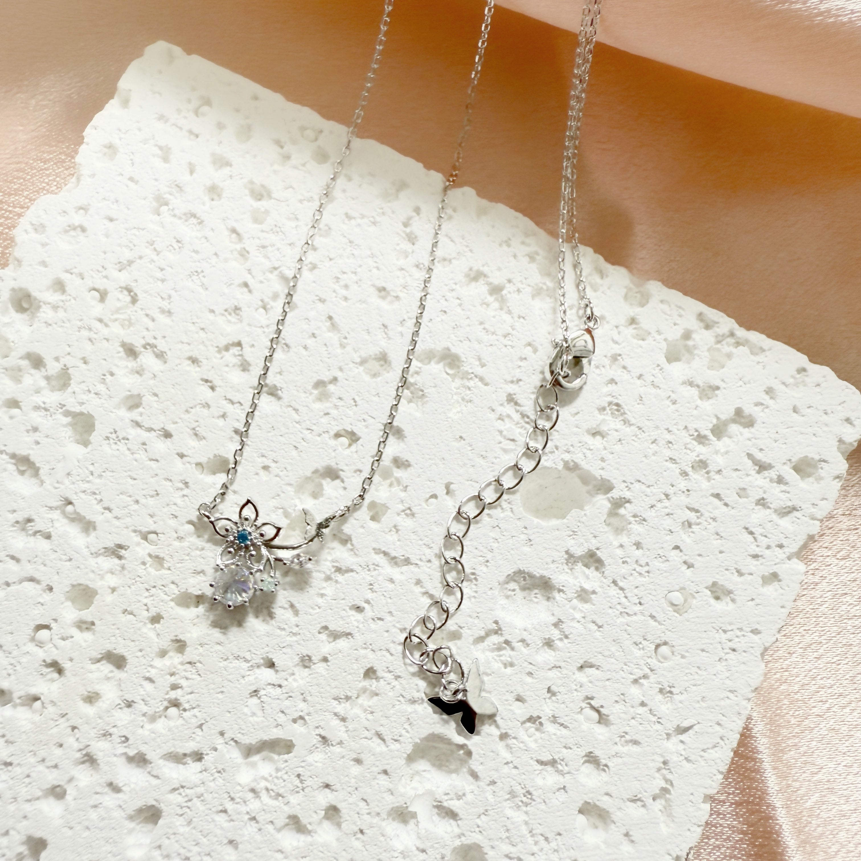 Cherry Blossom Dainty Pendant Necklace - Sisilia Jewels
