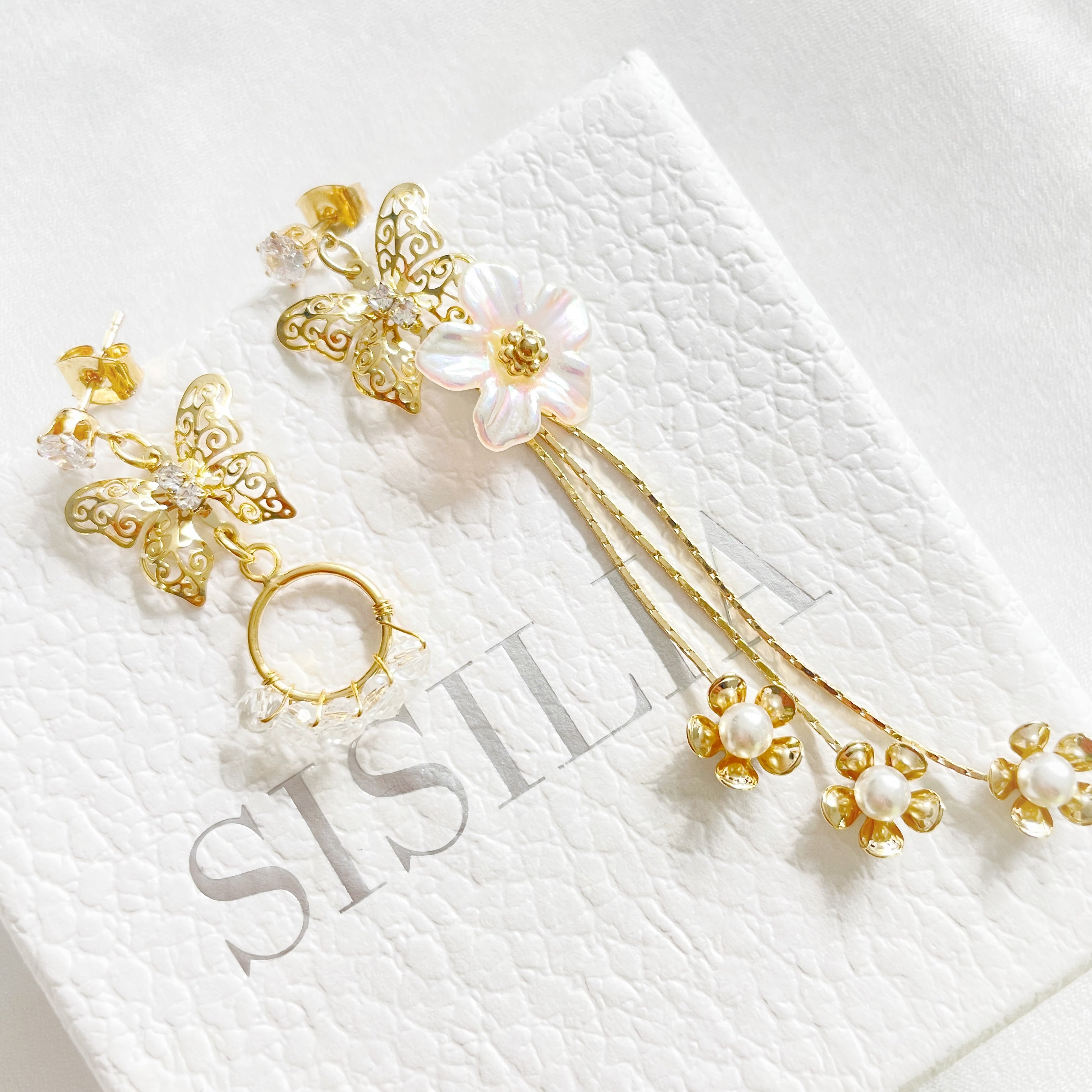 Gold Elegant Butterfly Jewelry Set - Sisilia Jewels