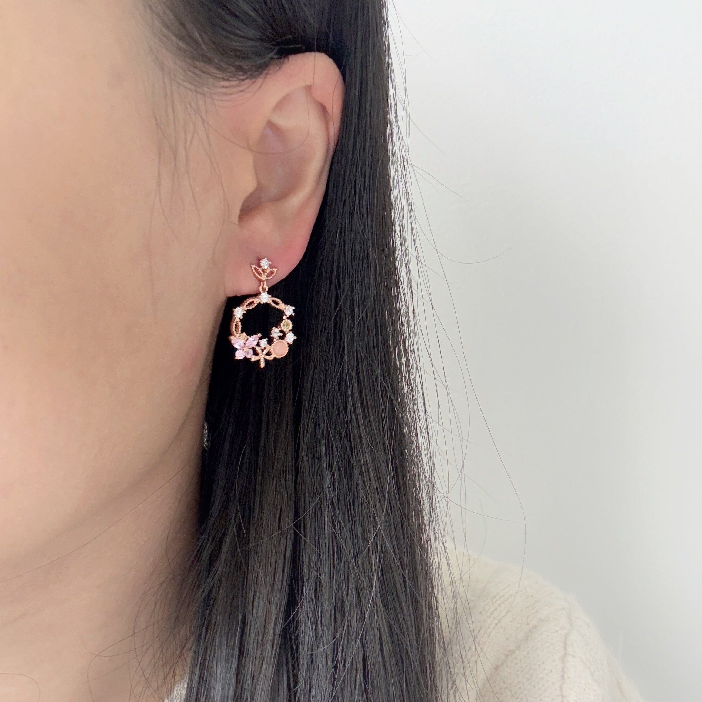 Rose Gold Butterfly Bloom Drops