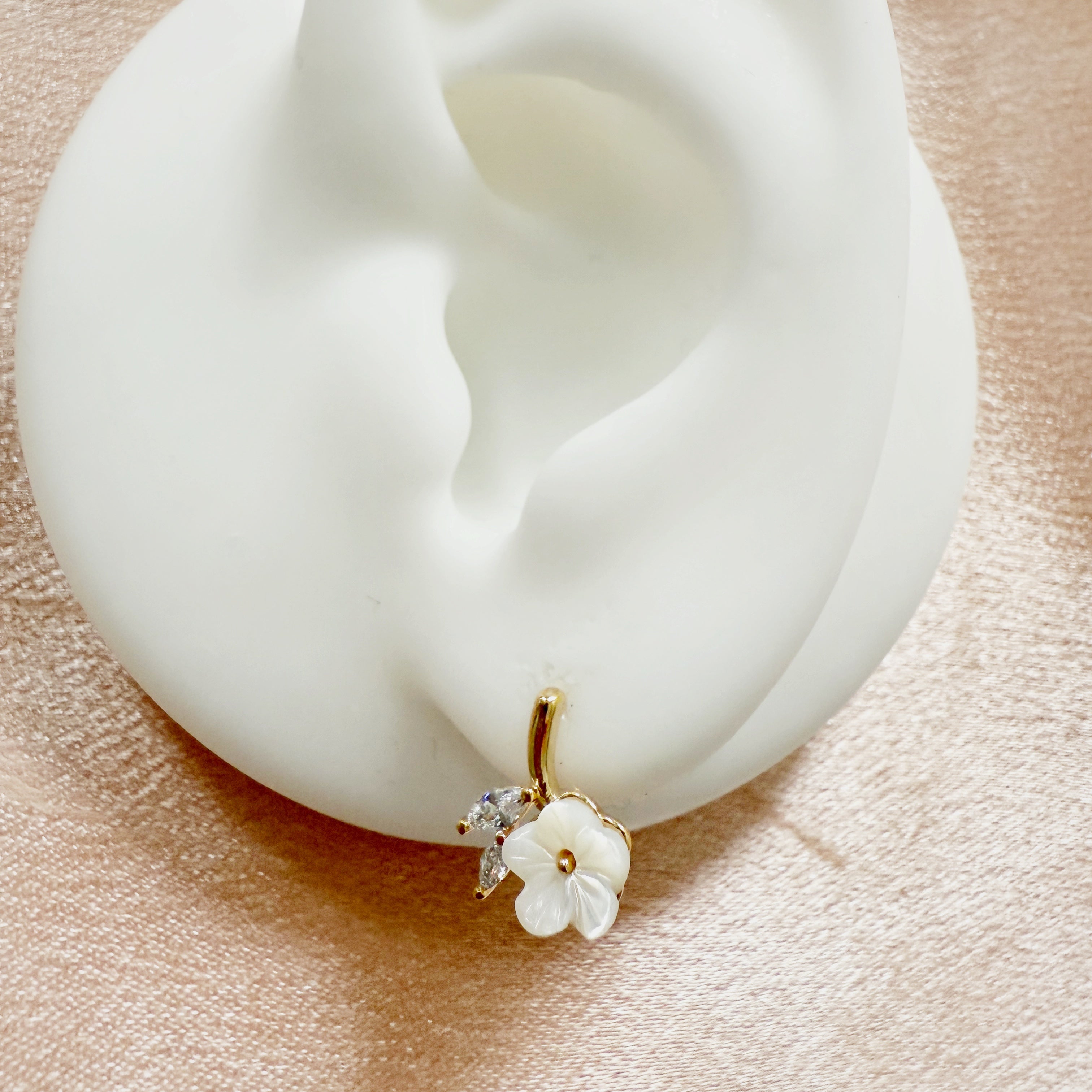 Mother-of-pearl Ring and Earrings Set - Sisilia Jewels