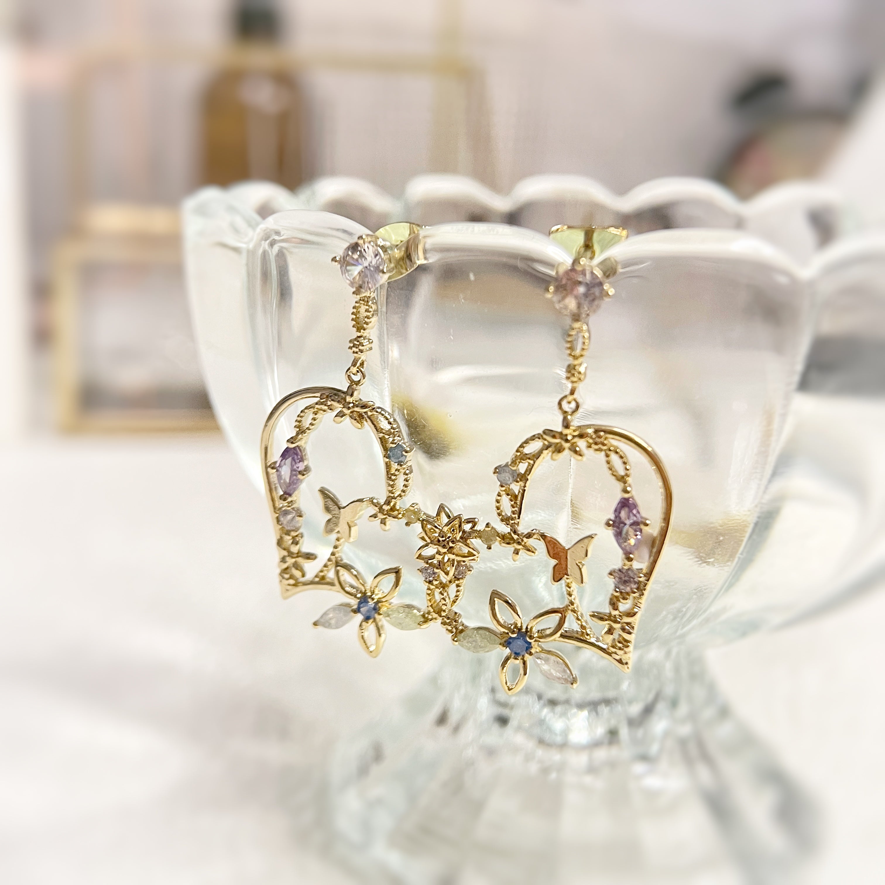 Golden Heart Bloom Jewelry Set - Sisilia Jewels