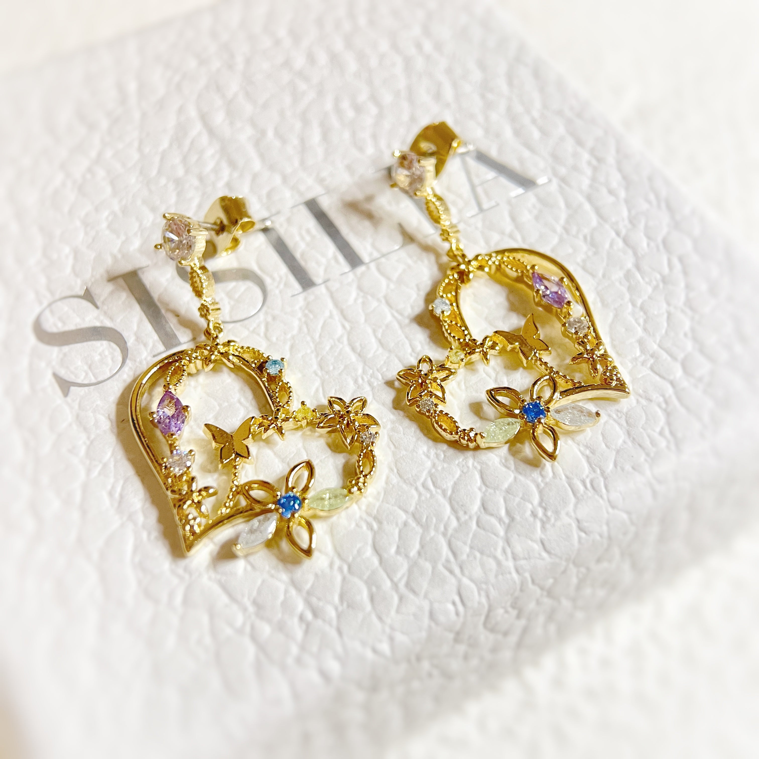 Golden Heart Bloom Jewelry Set - Sisilia Jewels