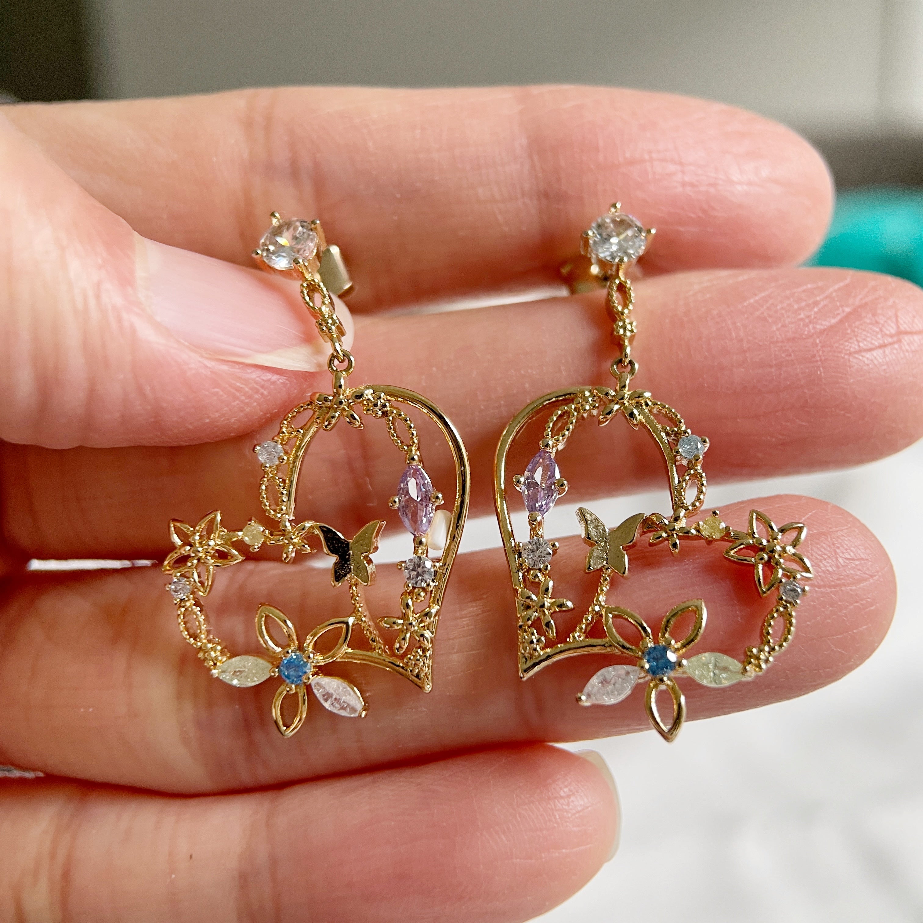 Butterfly Gem Gold Jewelry Set - Sisilia Jewels