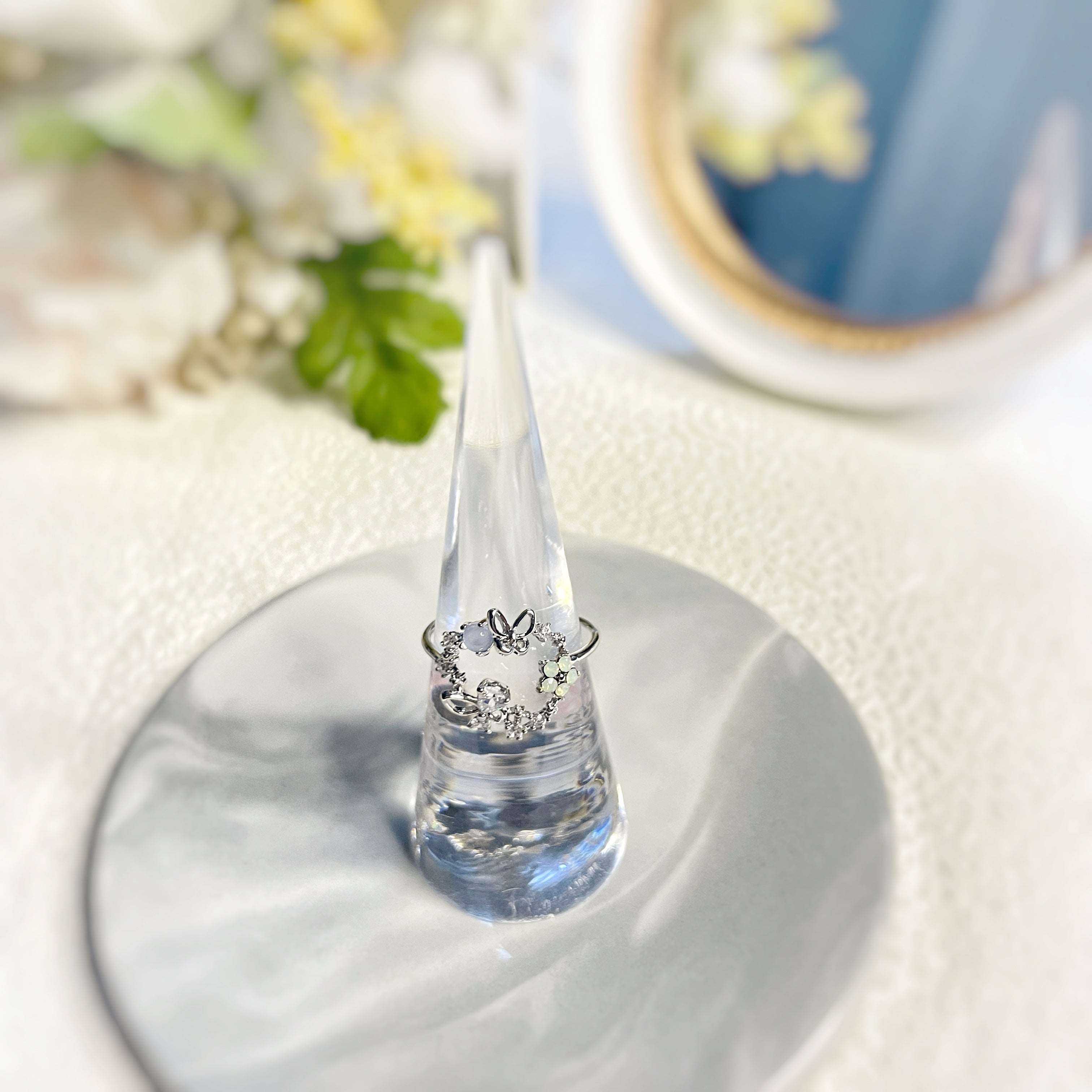 Twirling Butterfly Garden Silver Adjustable Ring - Sisilia Jewels