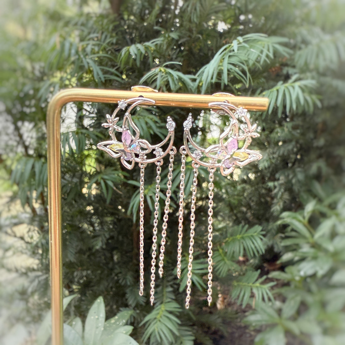 Silver Lunar Flutter Dangles - Sisilia Jewels