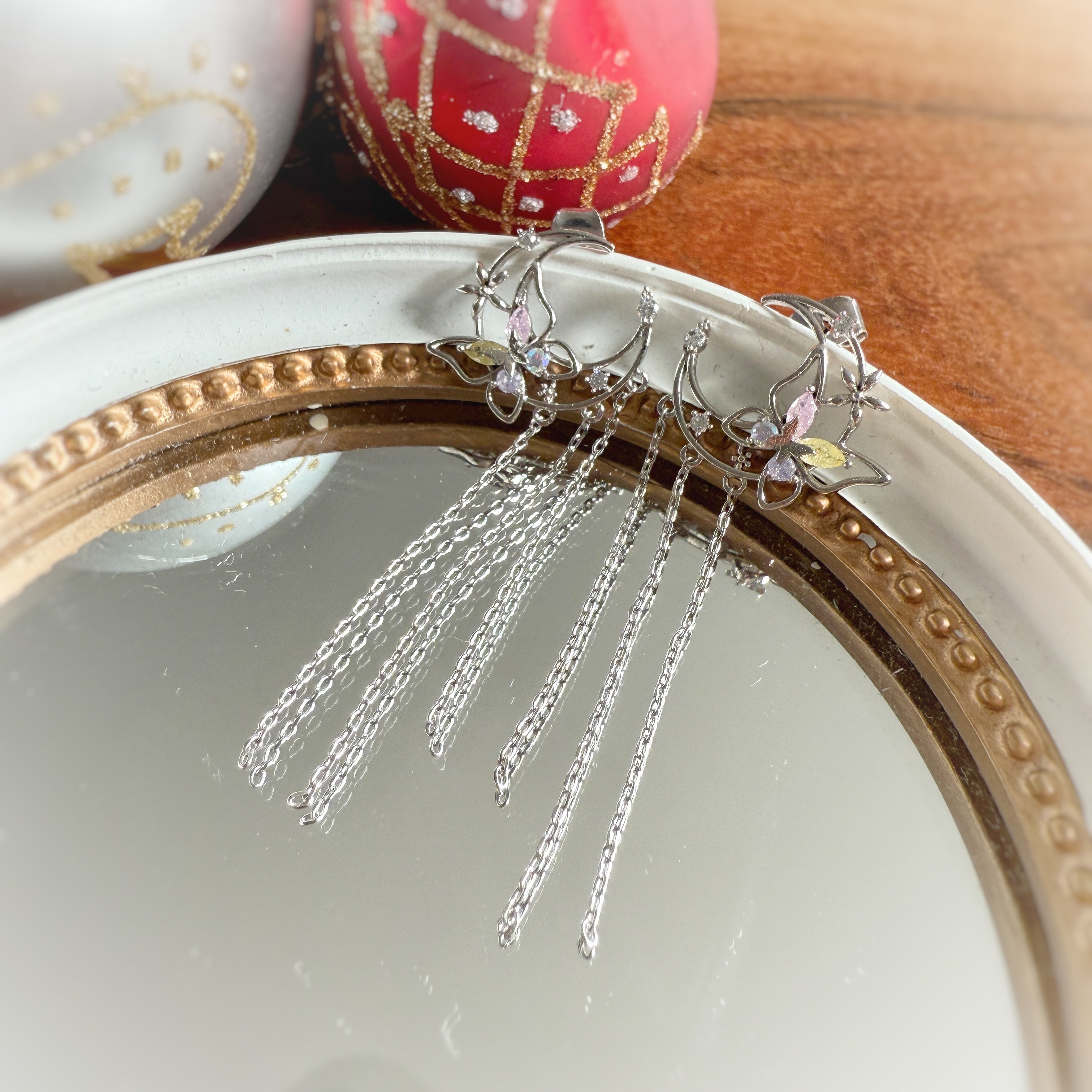 Silver Lunar Flutter Dangles - Sisilia Jewels
