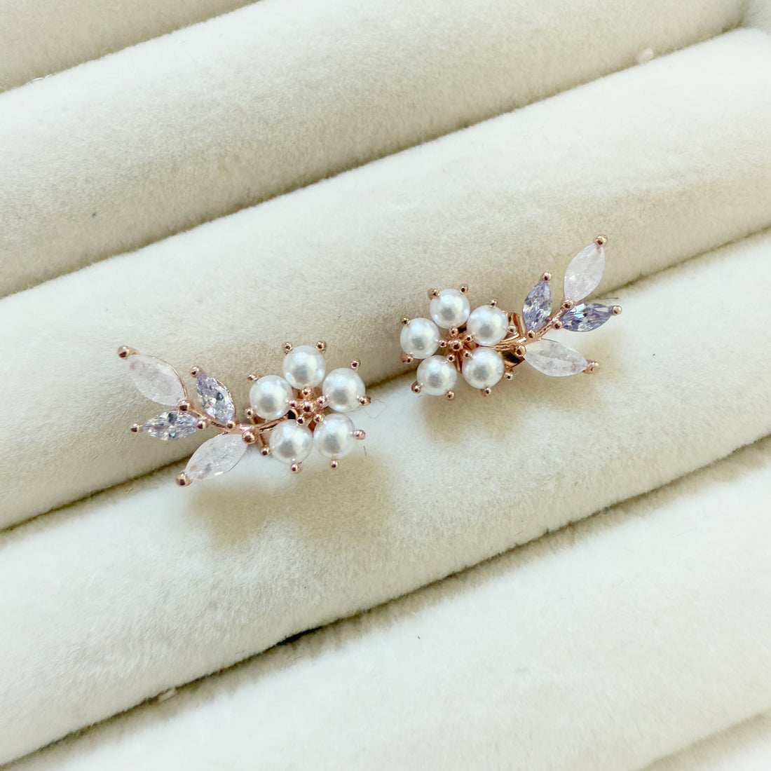 Bloom Pearl Wing Studs - Sisilia Jewels