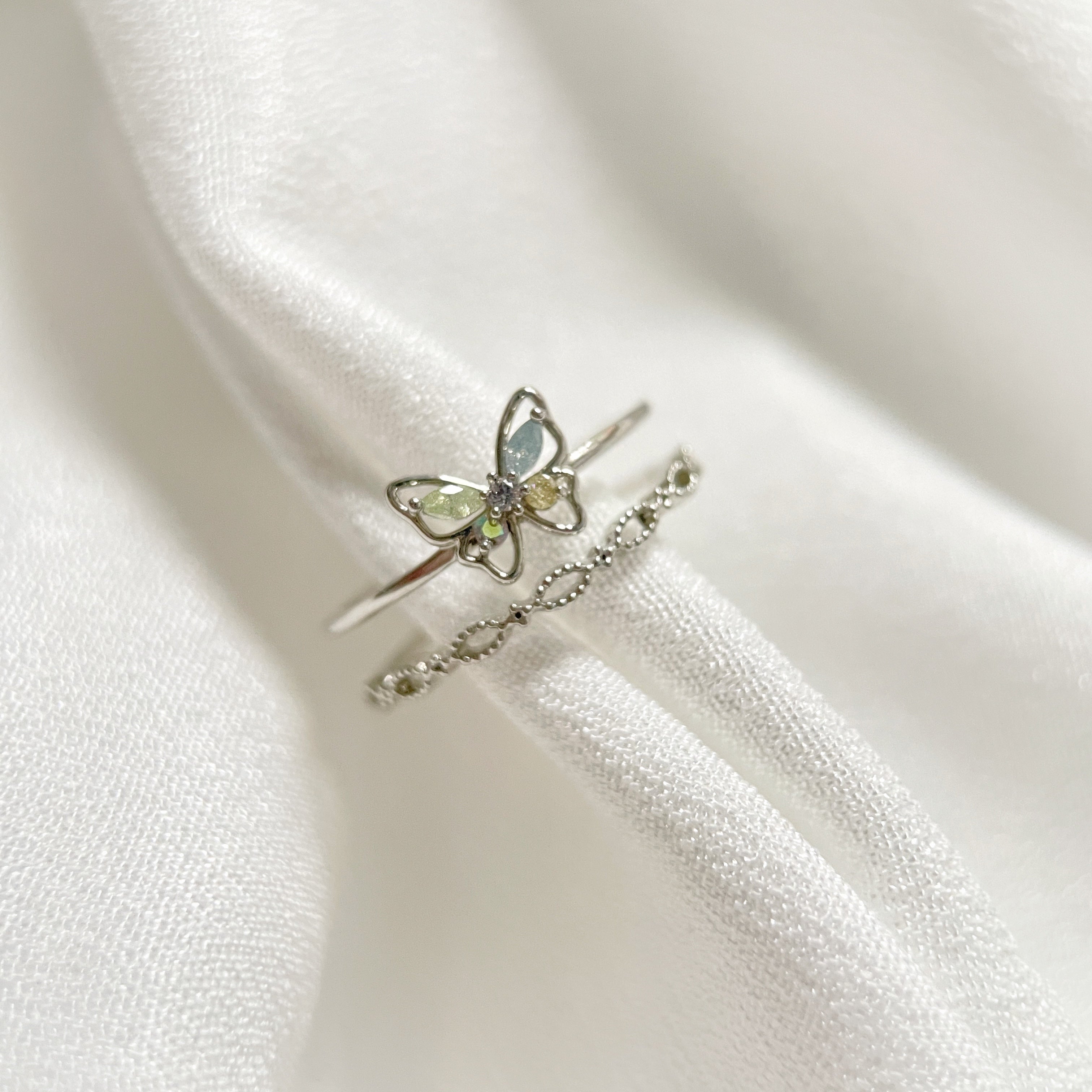 Butterfly Wing Silver Jewelry Set - Sisilia Jewels