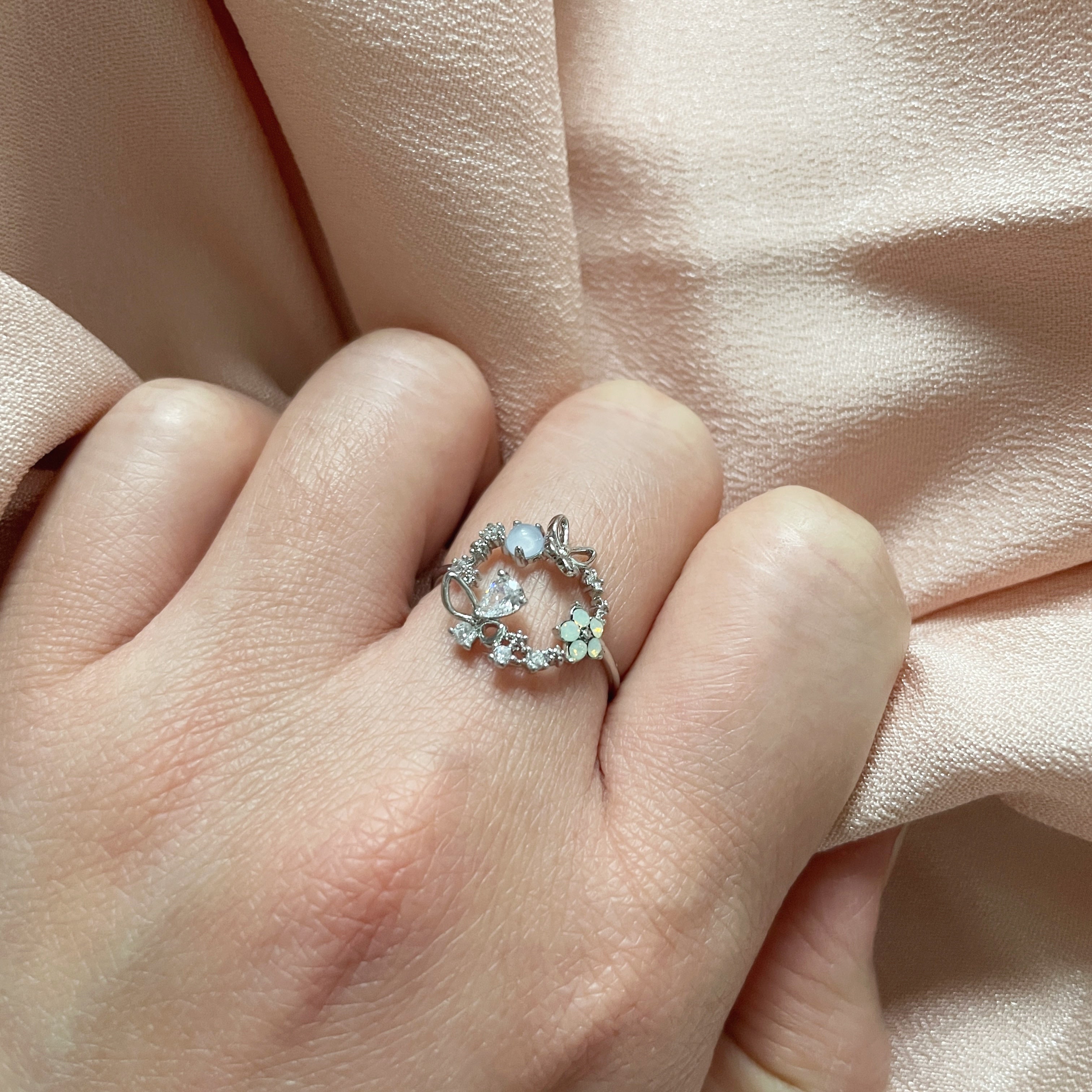 Flower and Butterfly Ring Matching Set - Sisilia Jewels
