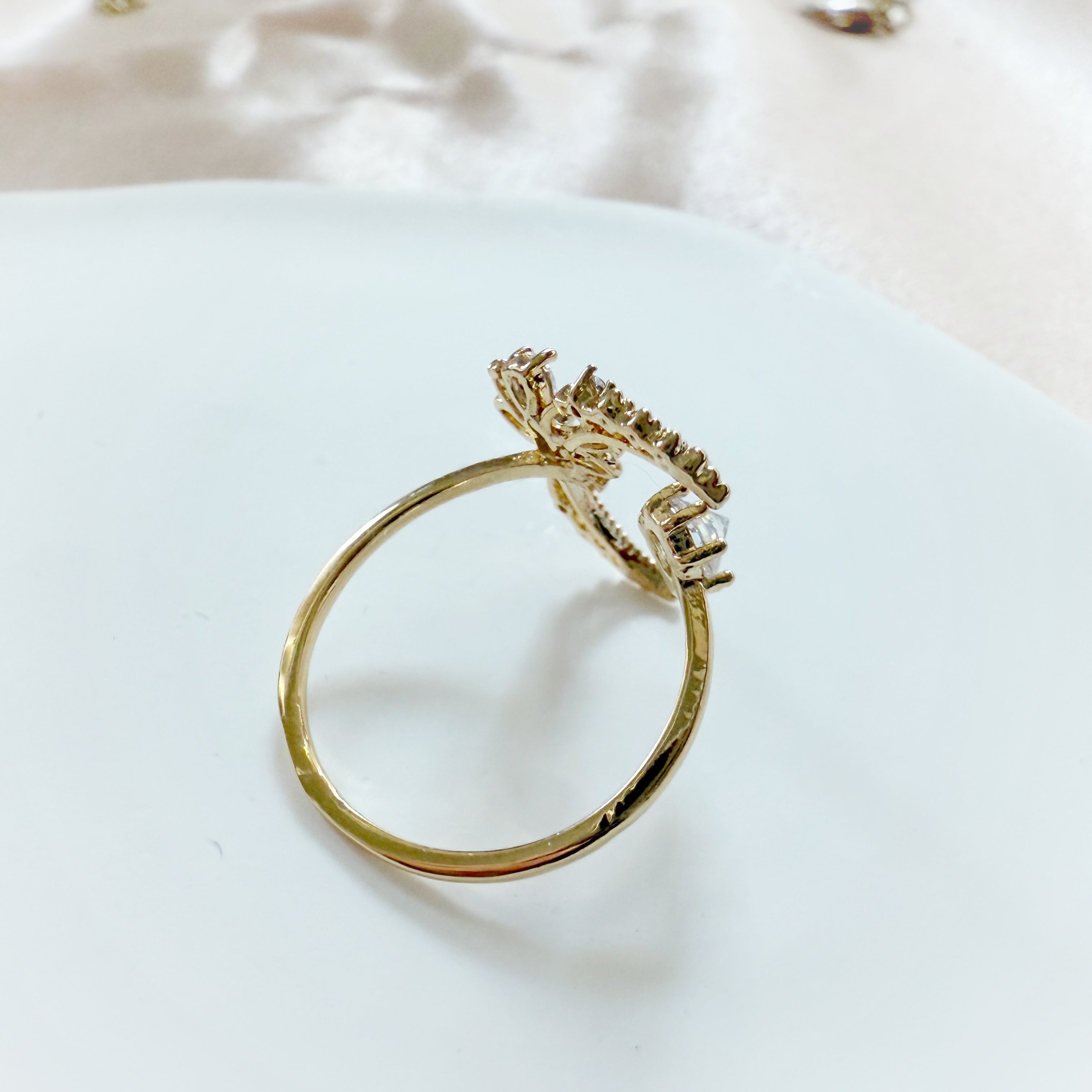 Eternal Bloom Crescent Moon Ring - Sisilia Jewels