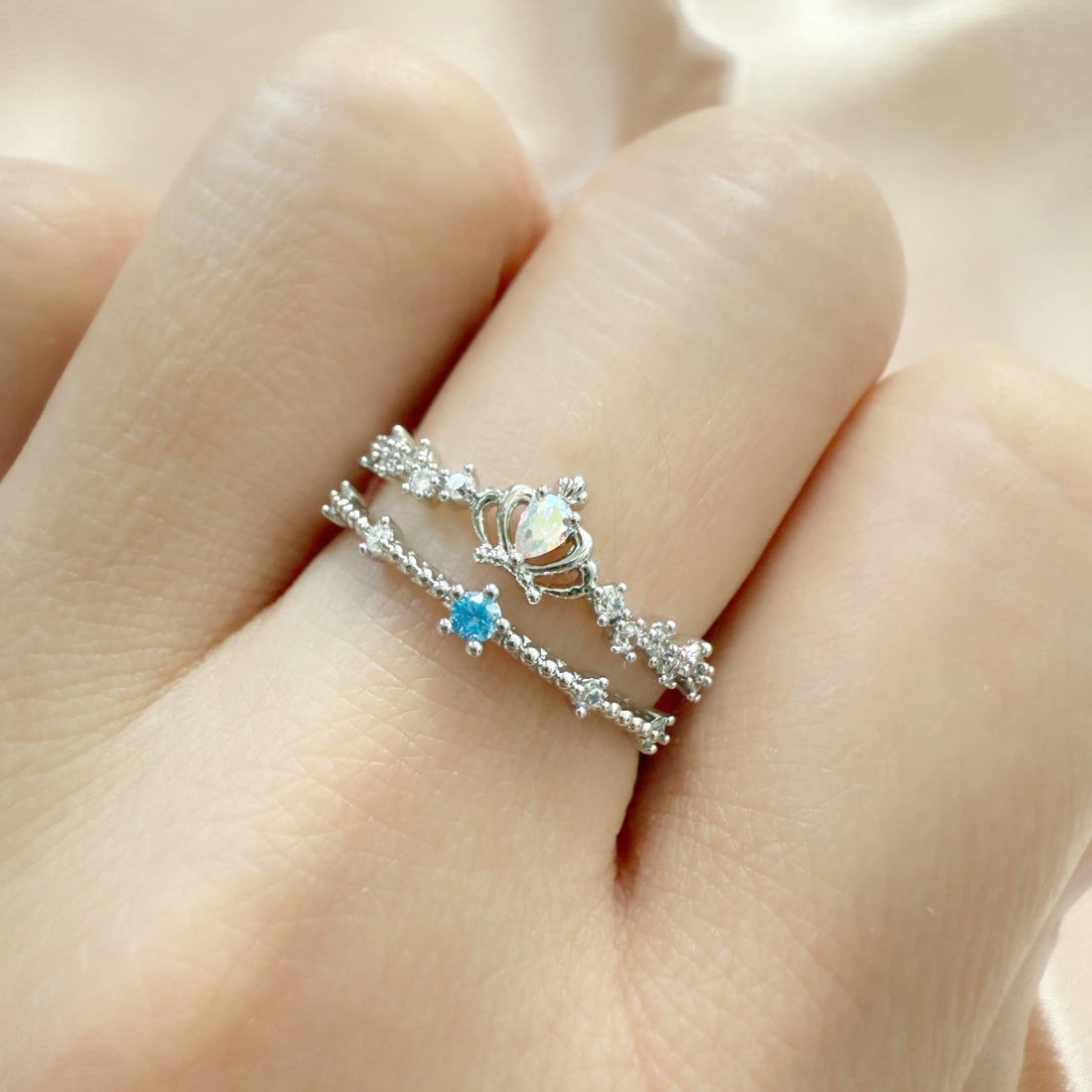 Royal Glow Double Band Crown Ring - Sisilia Jewels