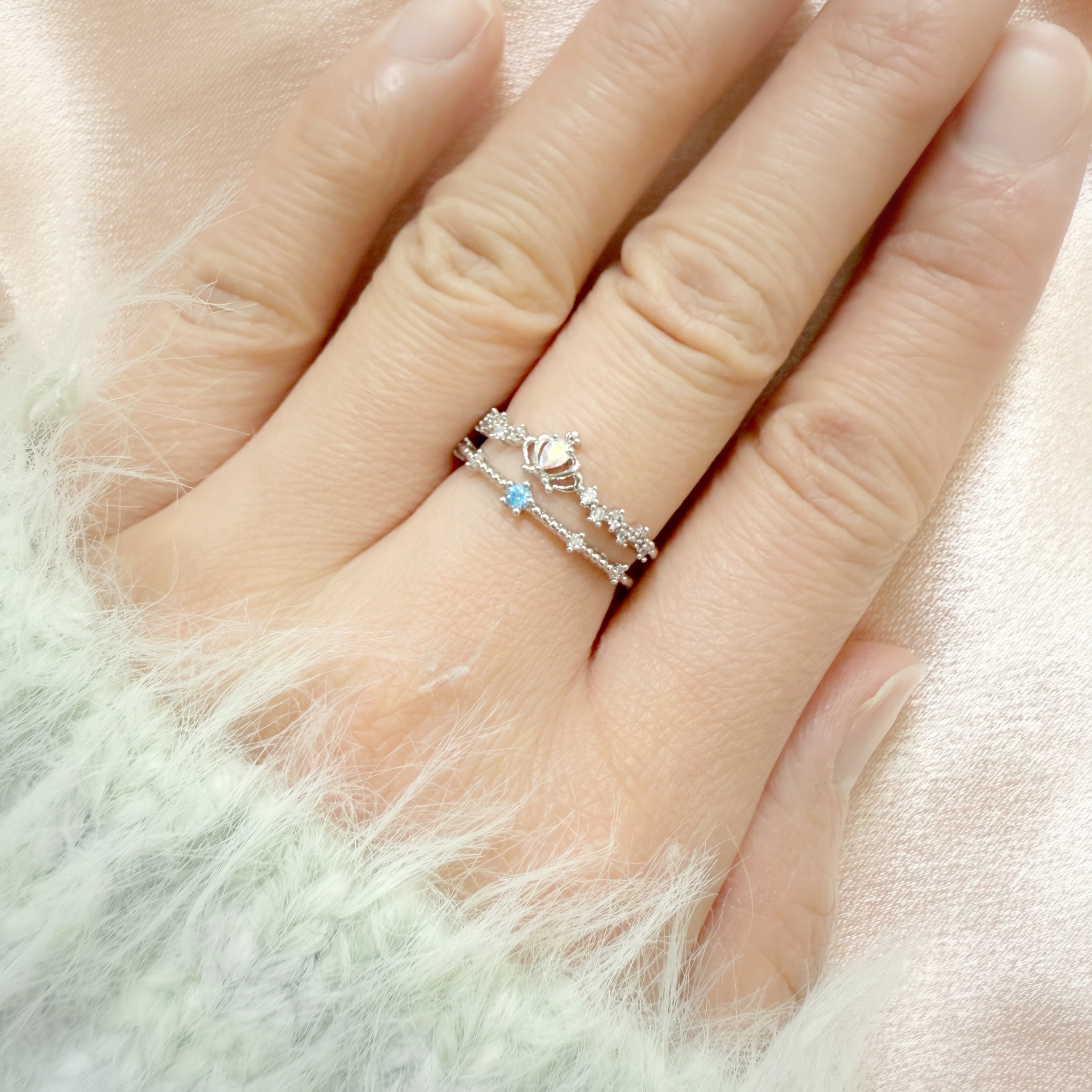 Royal Glow Double Band Crown Ring - Sisilia Jewels