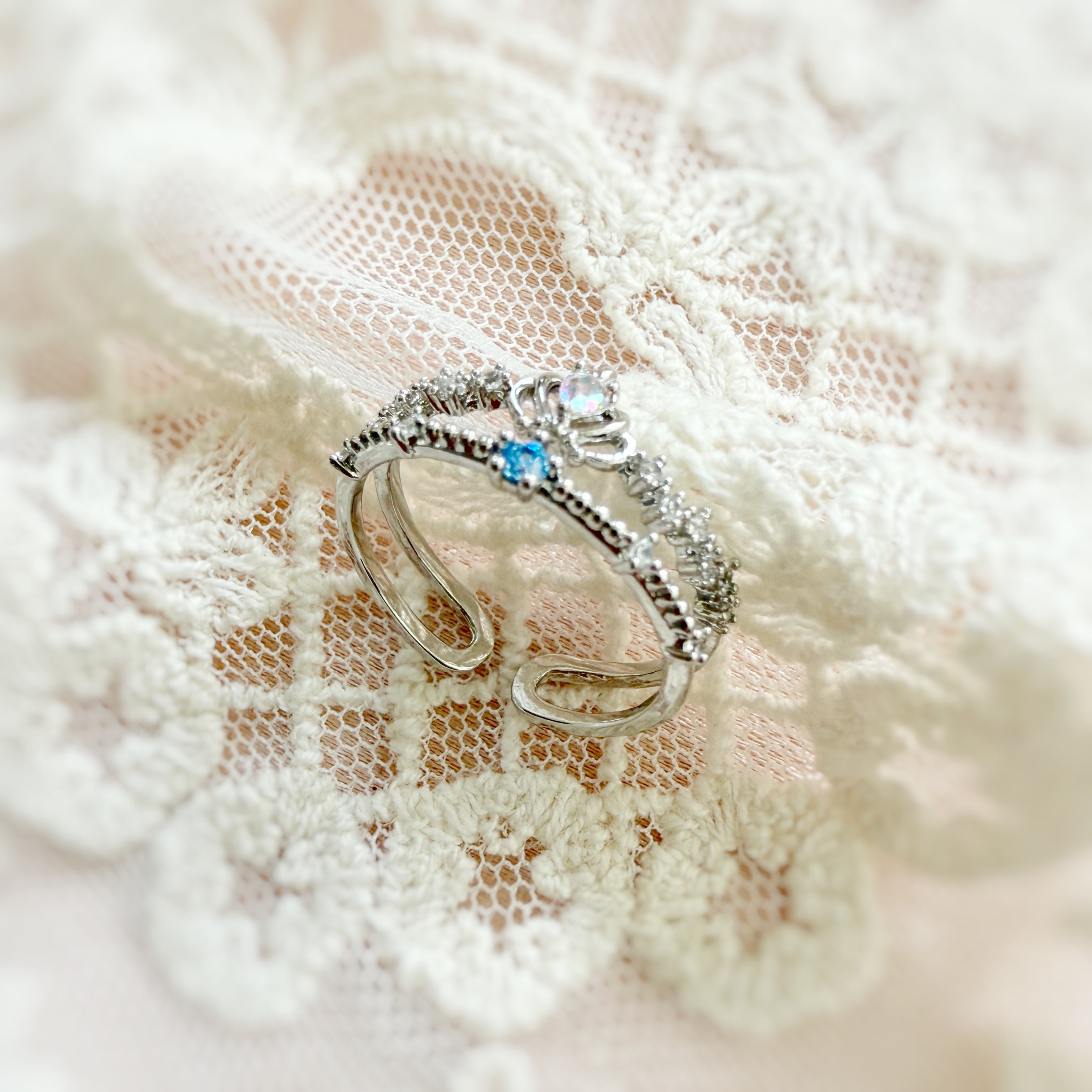 Royal Glow Double Band Crown Ring - Sisilia Jewels