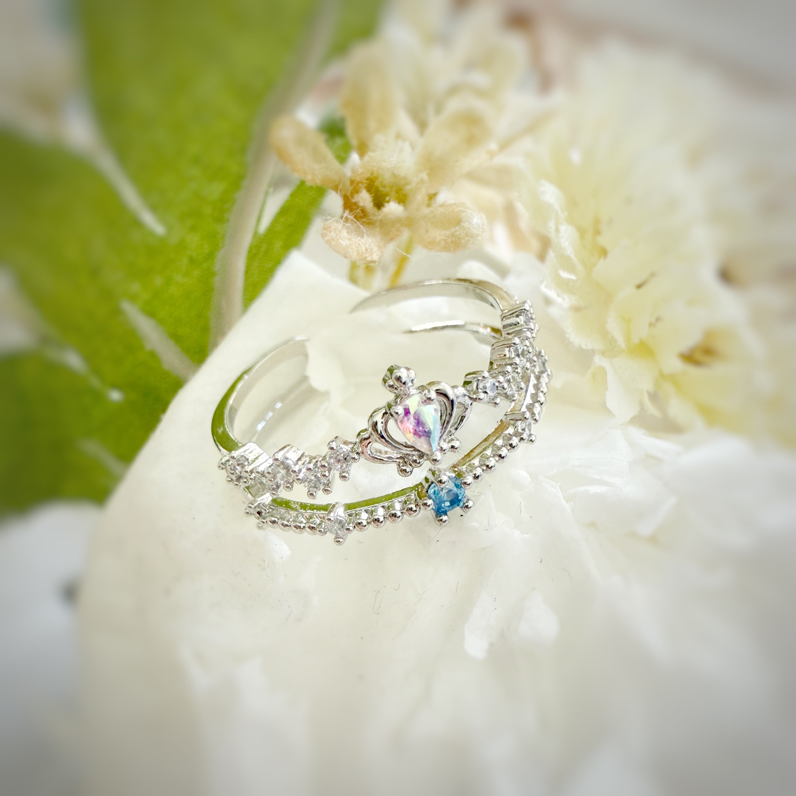 Royal Glow Double Band Crown Ring - Sisilia Jewels