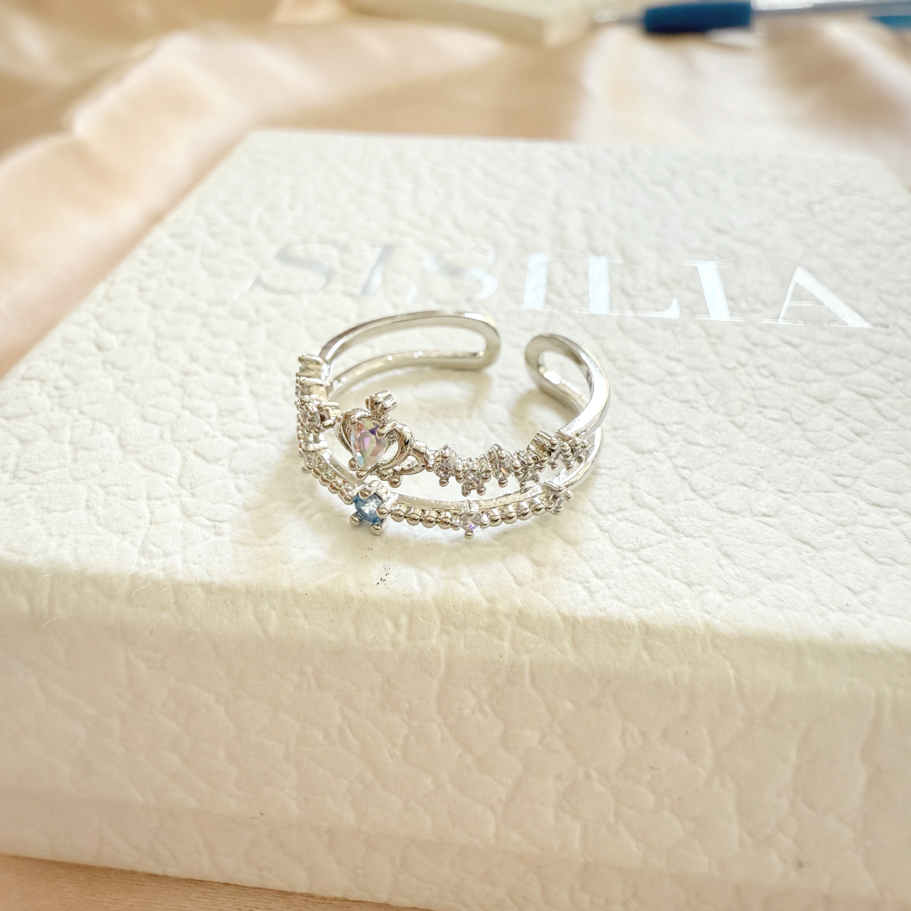 Royal Glow Double Band Crown Ring - Sisilia Jewels