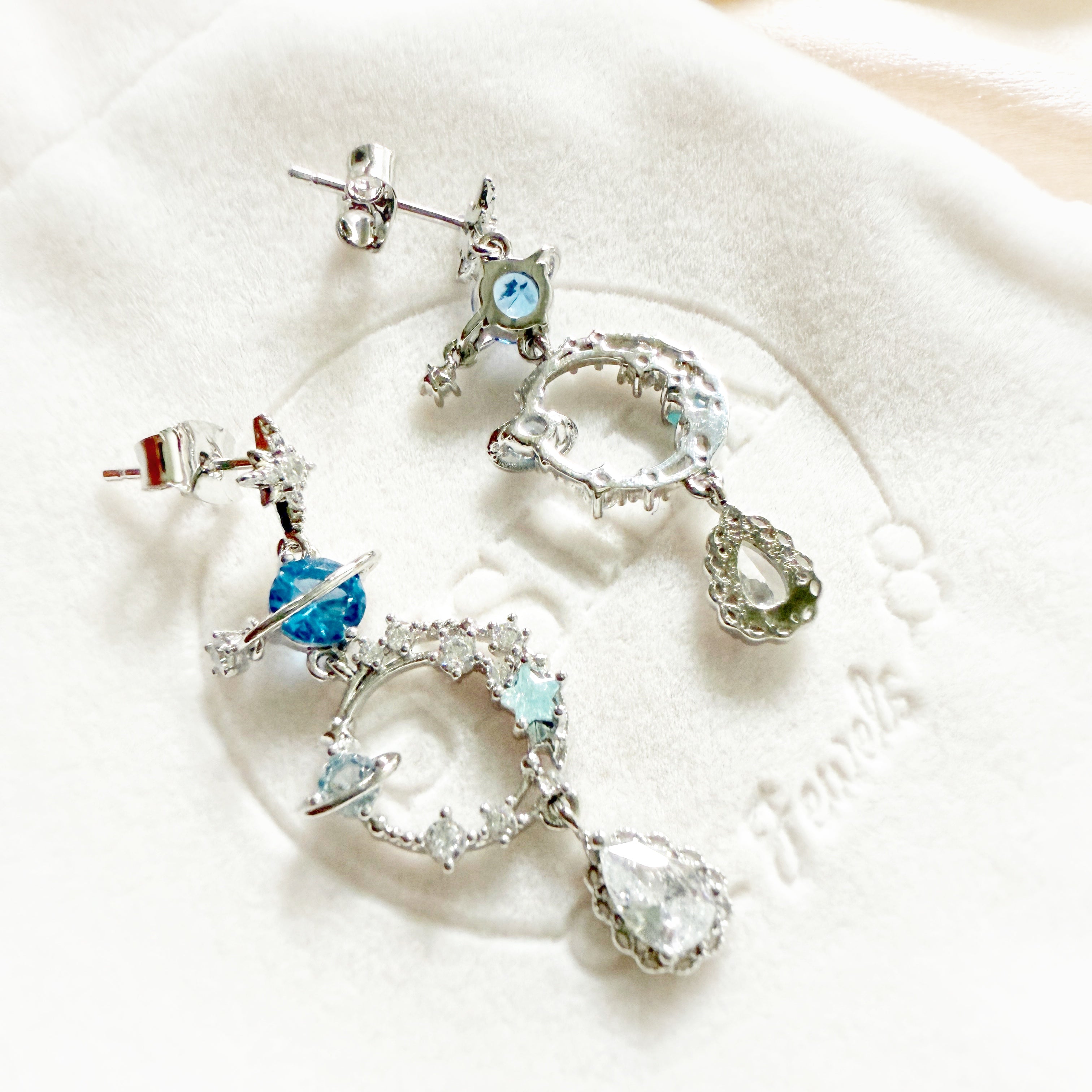 Star Orbit Celestial Dangle Earrings - Sisilia Jewels