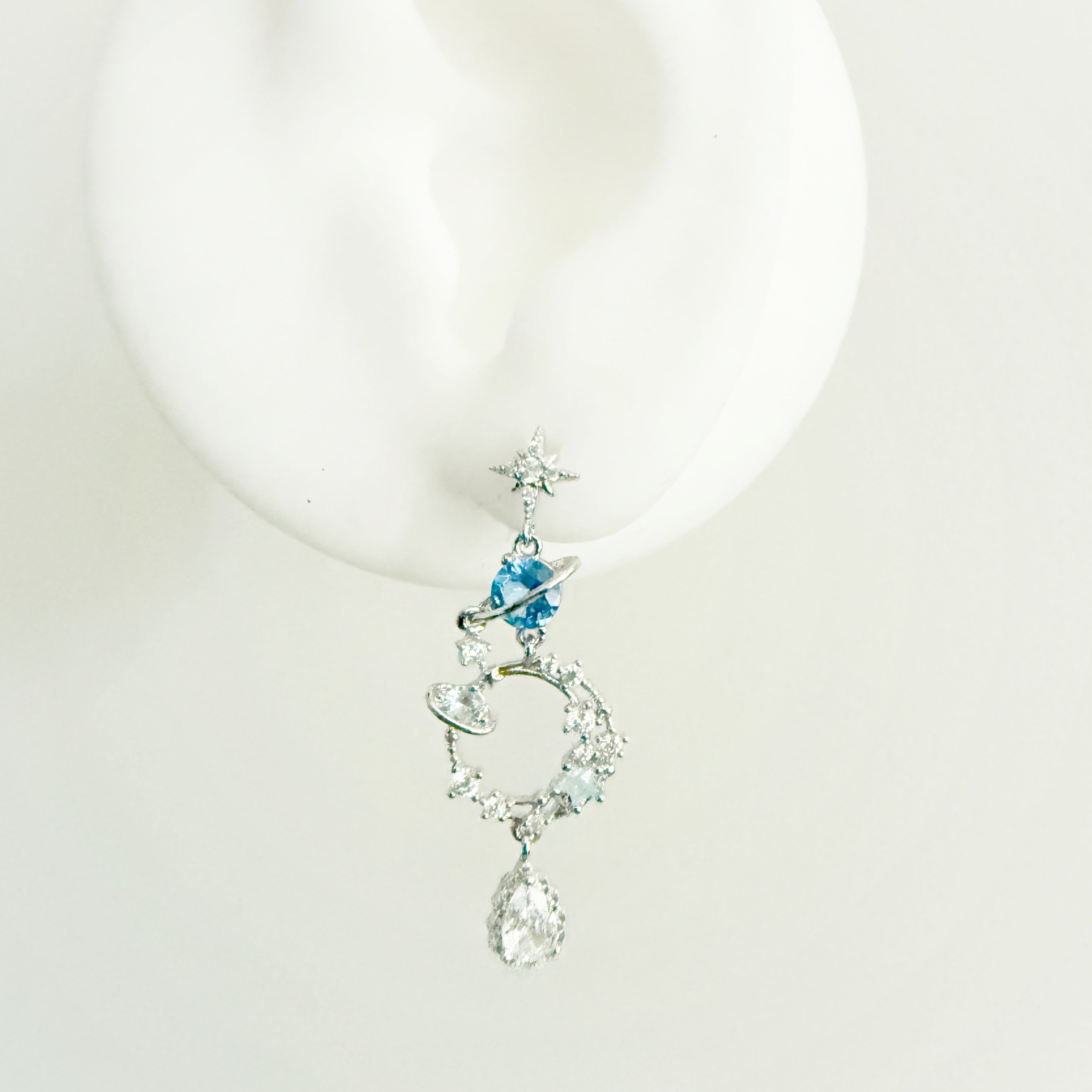 Star Orbit Celestial Dangle Earrings - Sisilia Jewels