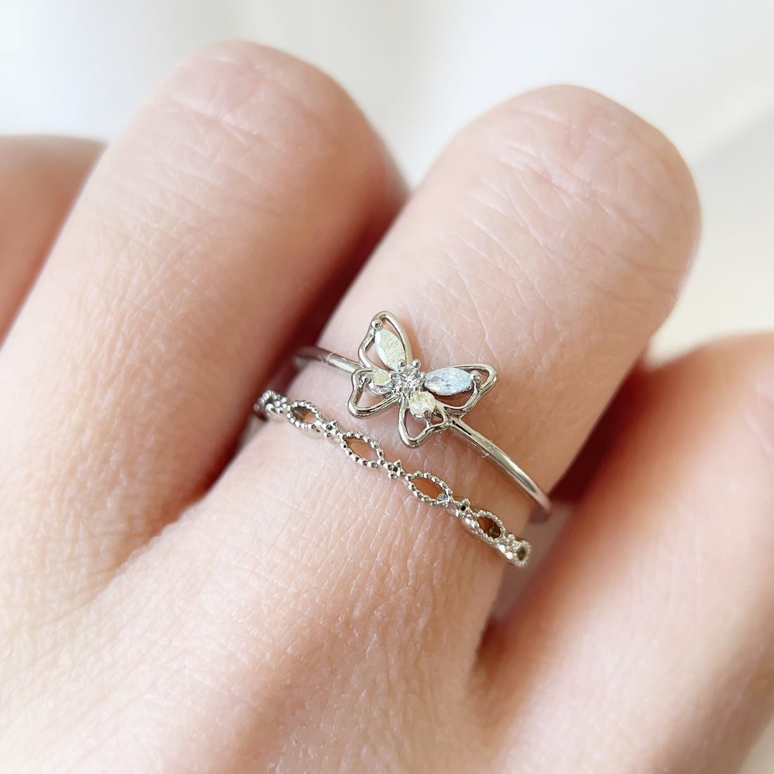 Butterfly Wing Silver Jewelry Set - Sisilia Jewels