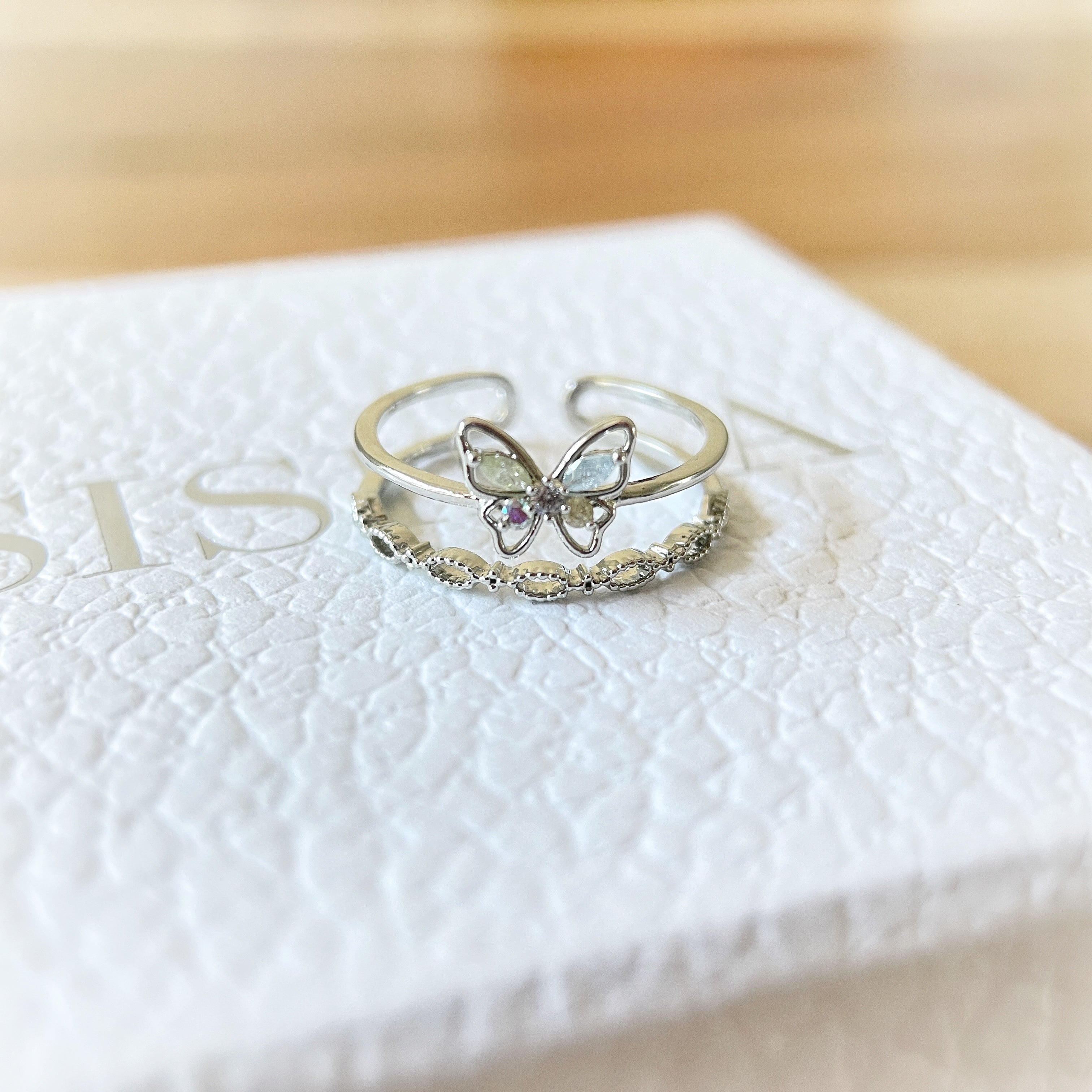Butterfly Wing Silver Jewelry Set - Sisilia Jewels