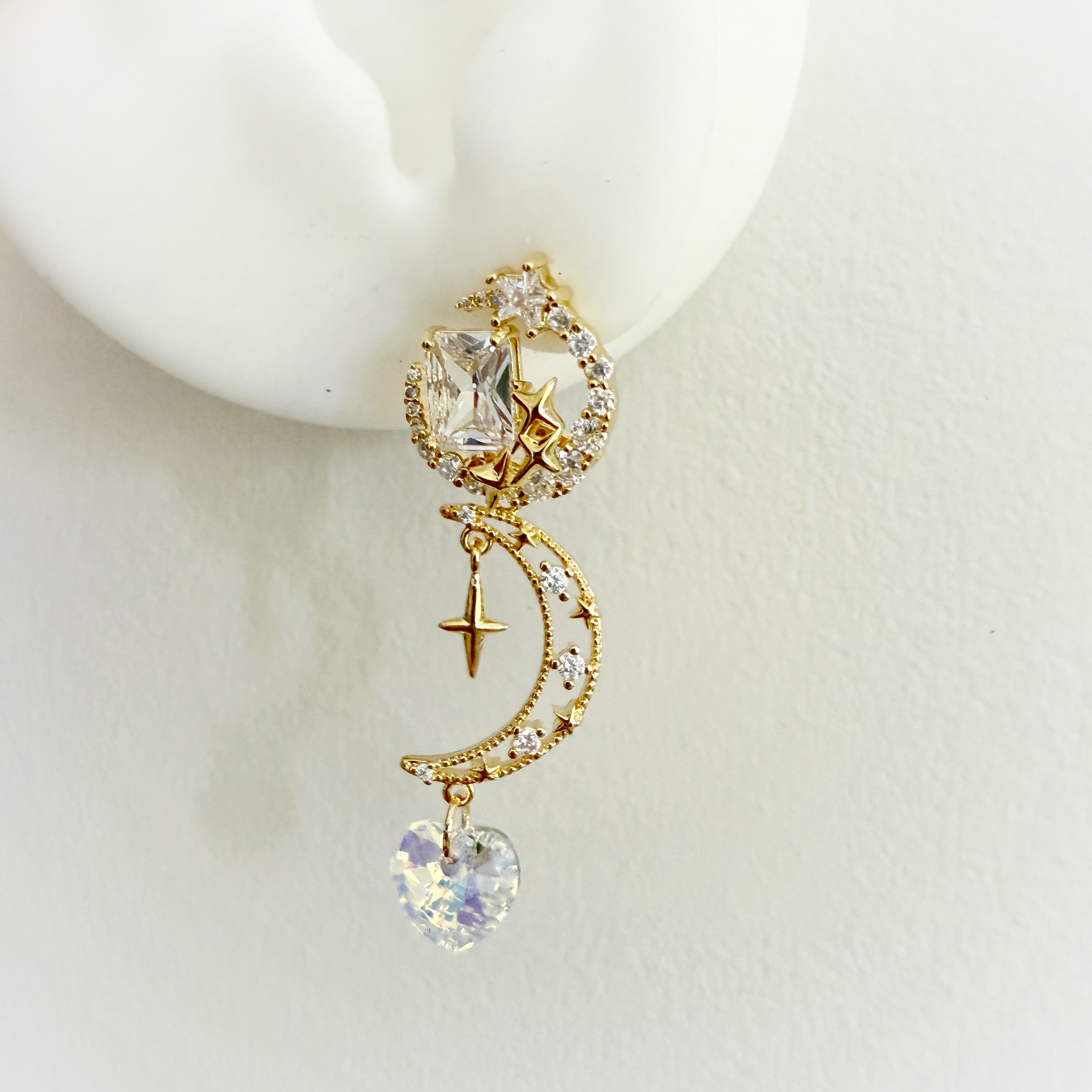 Celestial Gold Dangle Earrings - Sisilia Jewels