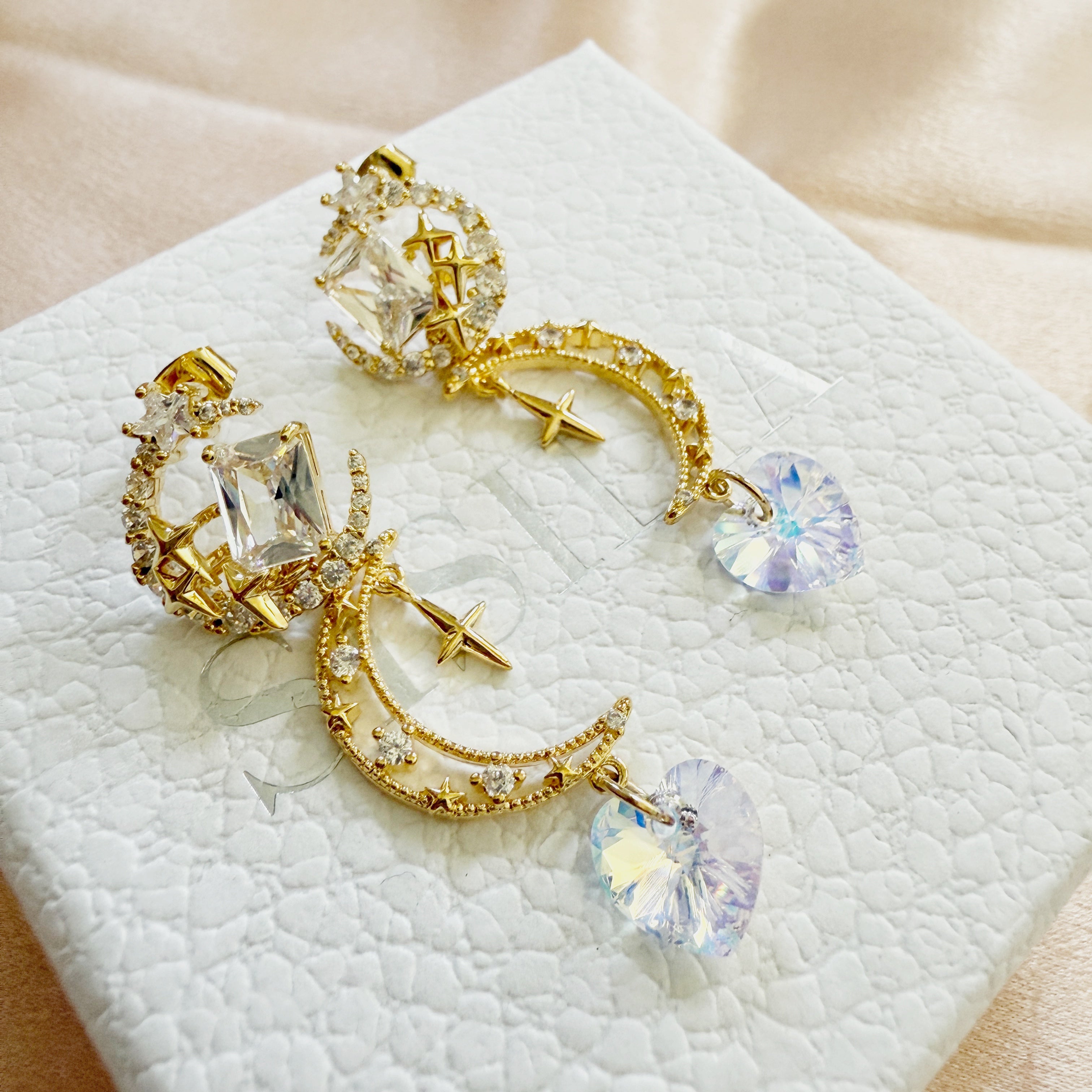 Celestial Gold Dangle Earrings - Sisilia Jewels