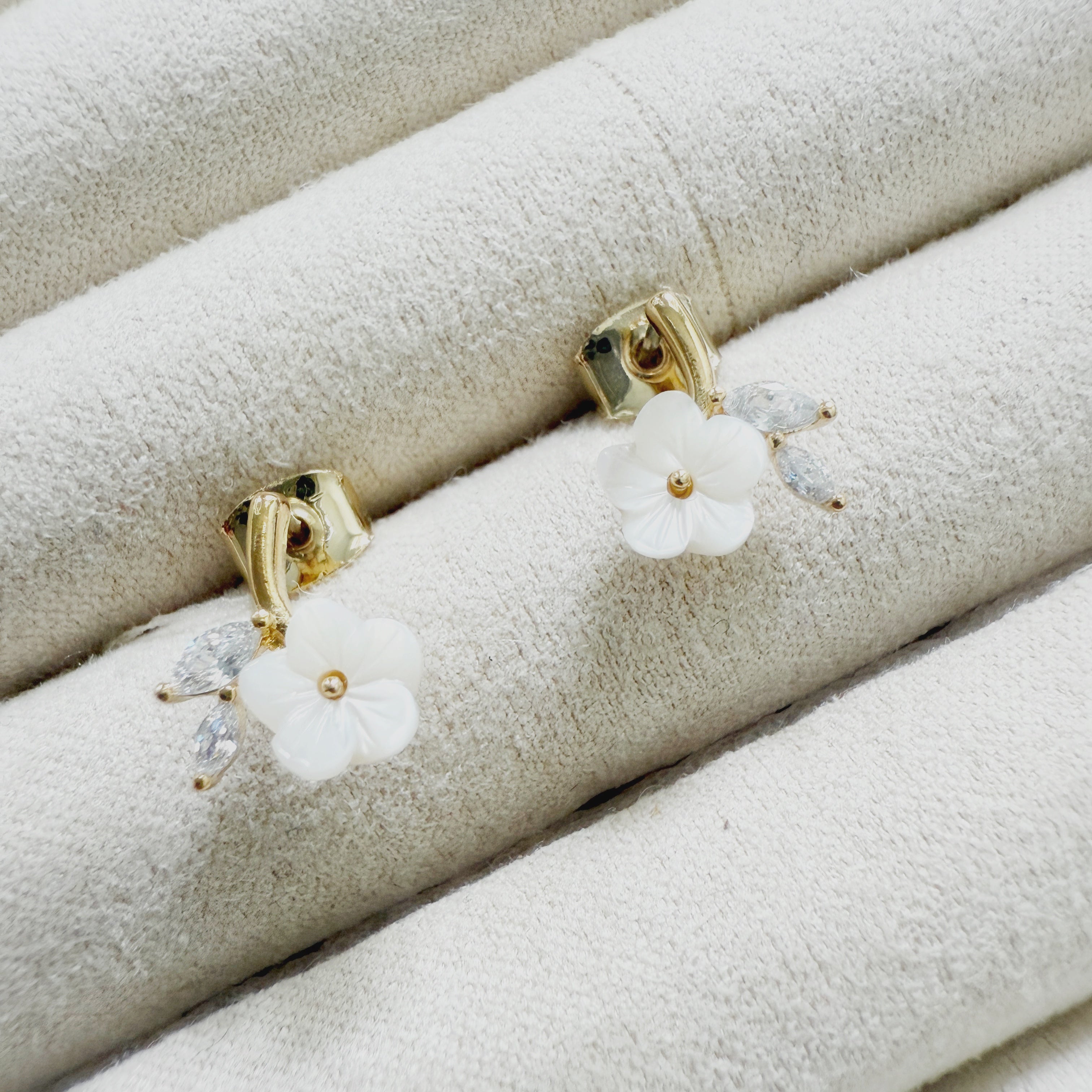 Magnolia Flower Earring Studs - Sisilia Jewels
