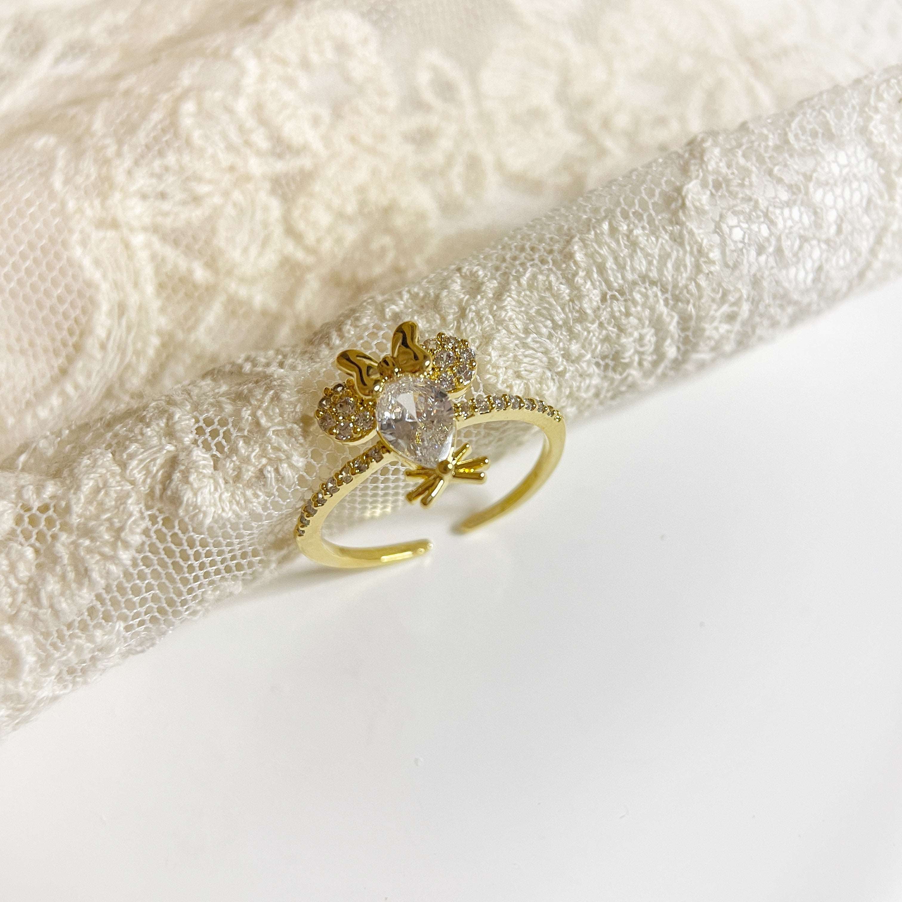 Gemstone Butterfly Harmony Gold Adjustable Ring - Sisilia Jewels