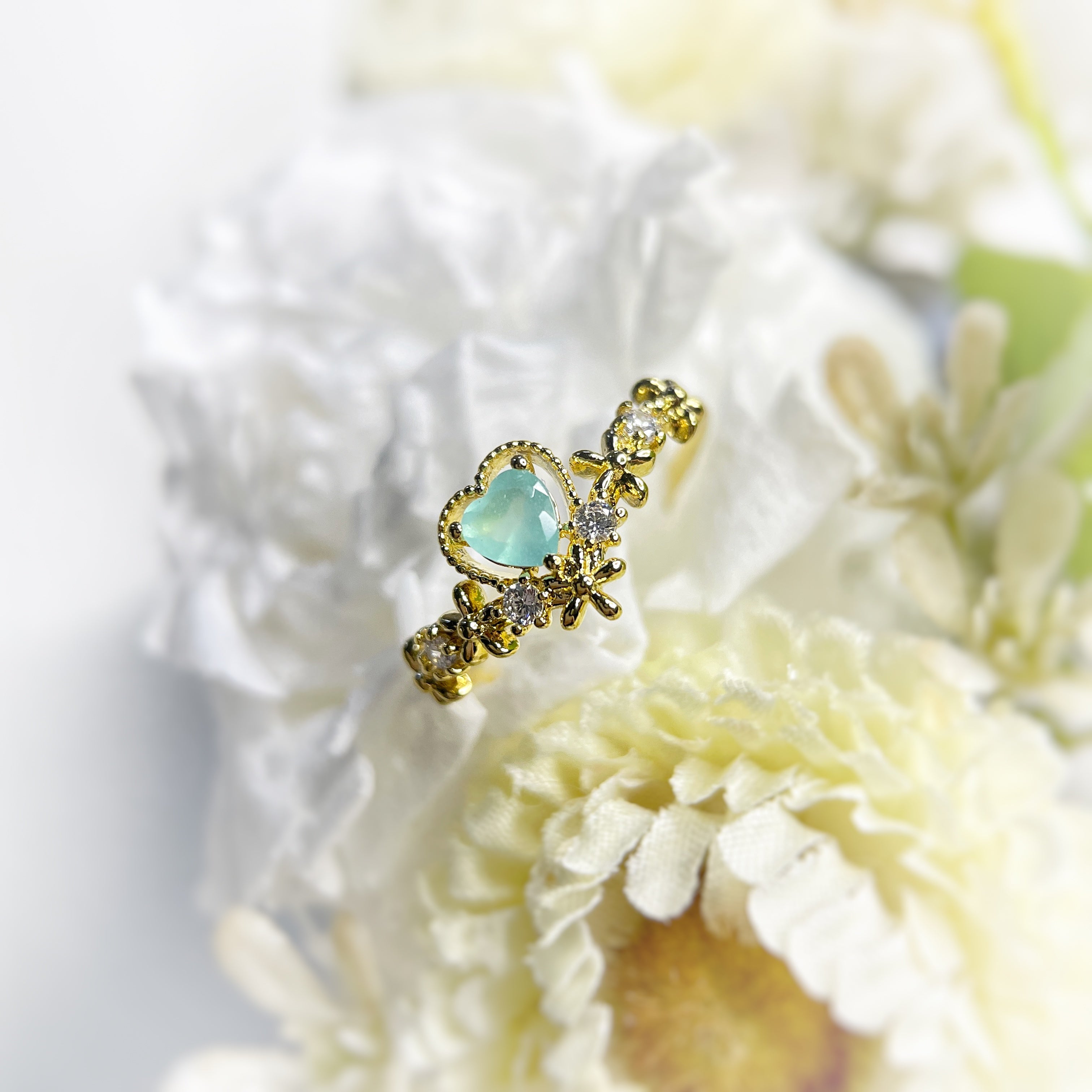 Golden Heart Bloom Jewelry Set - Sisilia Jewels