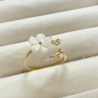 Mother-of-pearl Ring and Earrings Set