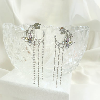 Silver Lunar Flutter Dangles