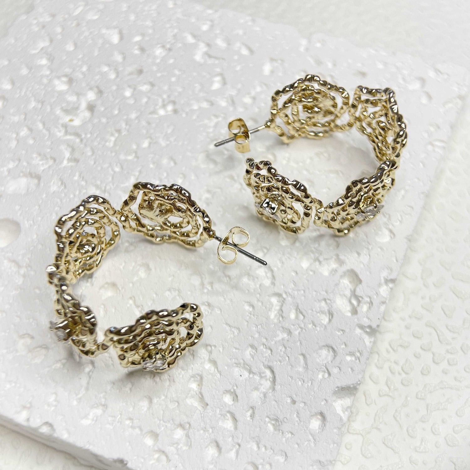 Rose Elegance Circlet Hoops - Sisilia Jewels