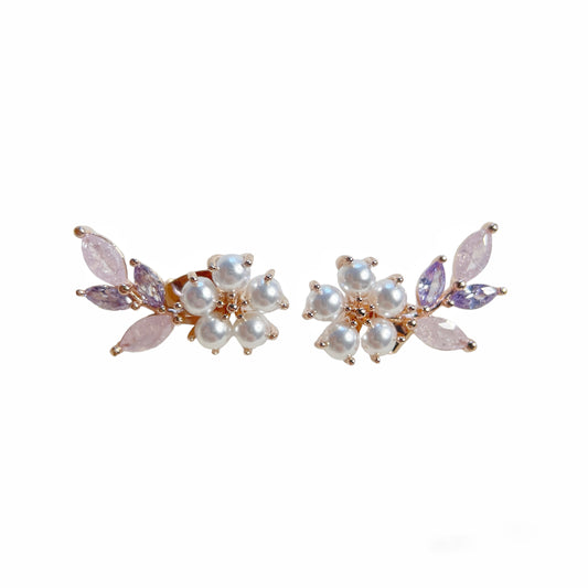 Bloom Pearl Wing Studs - Sisilia Jewels