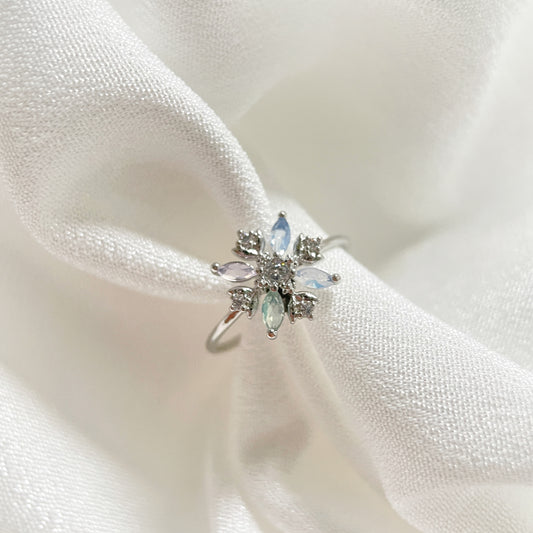 Bloommig Flower Silver Adjustable Ring - Sisilia Jewels