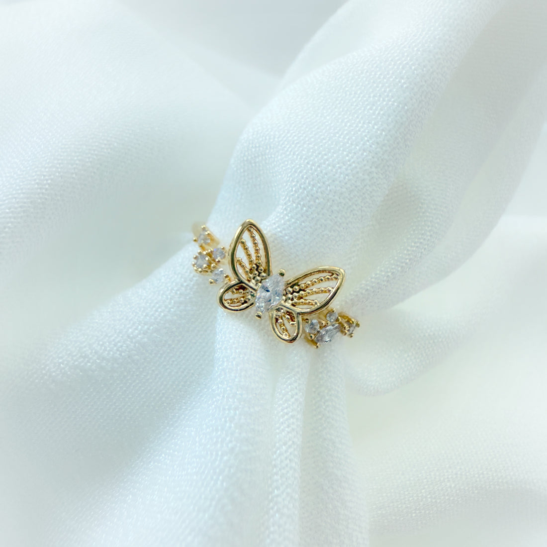 Gold Butterfly Wing Enchanted Ring - Sisilia Jewels