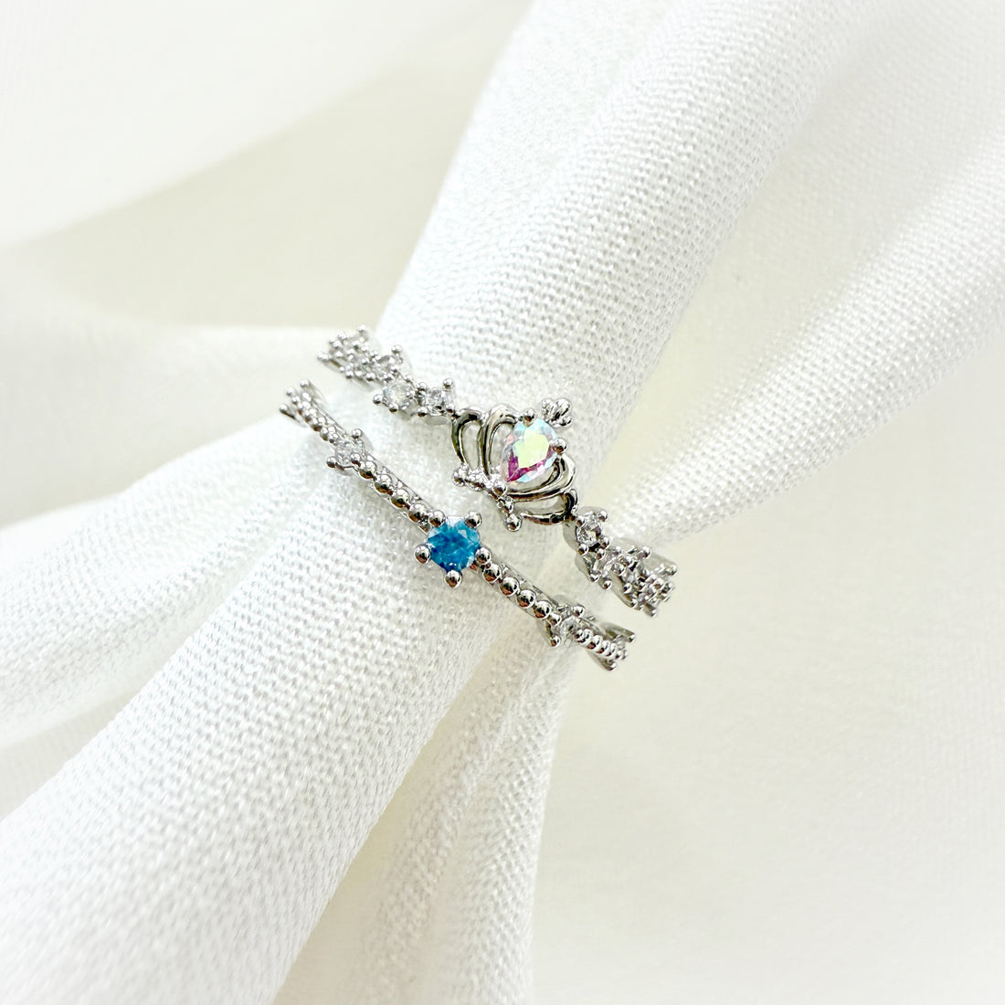 Royal Glow Double Band Crown Ring - Sisilia Jewels