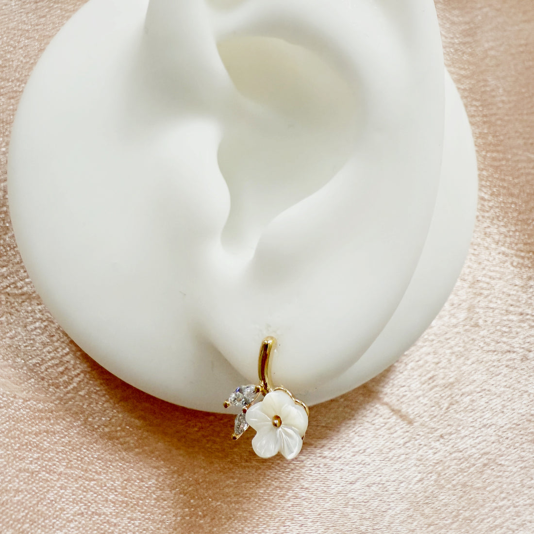 Magnolia Flower Earring Studs