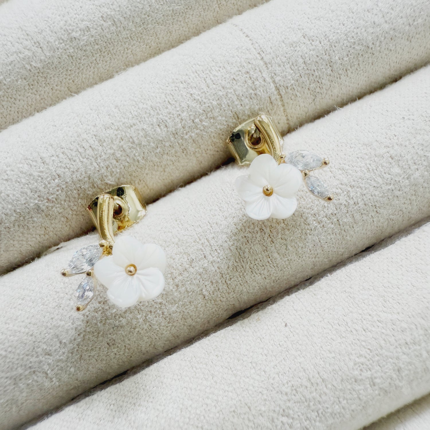 Magnolia Flower Earring Studs