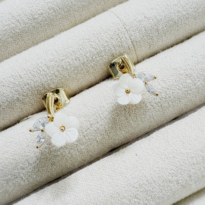 Magnolia Flower Earring Studs