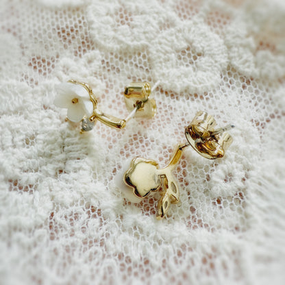 Magnolia Flower Earring Studs