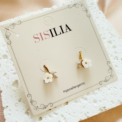 Magnolia Flower Earring Studs