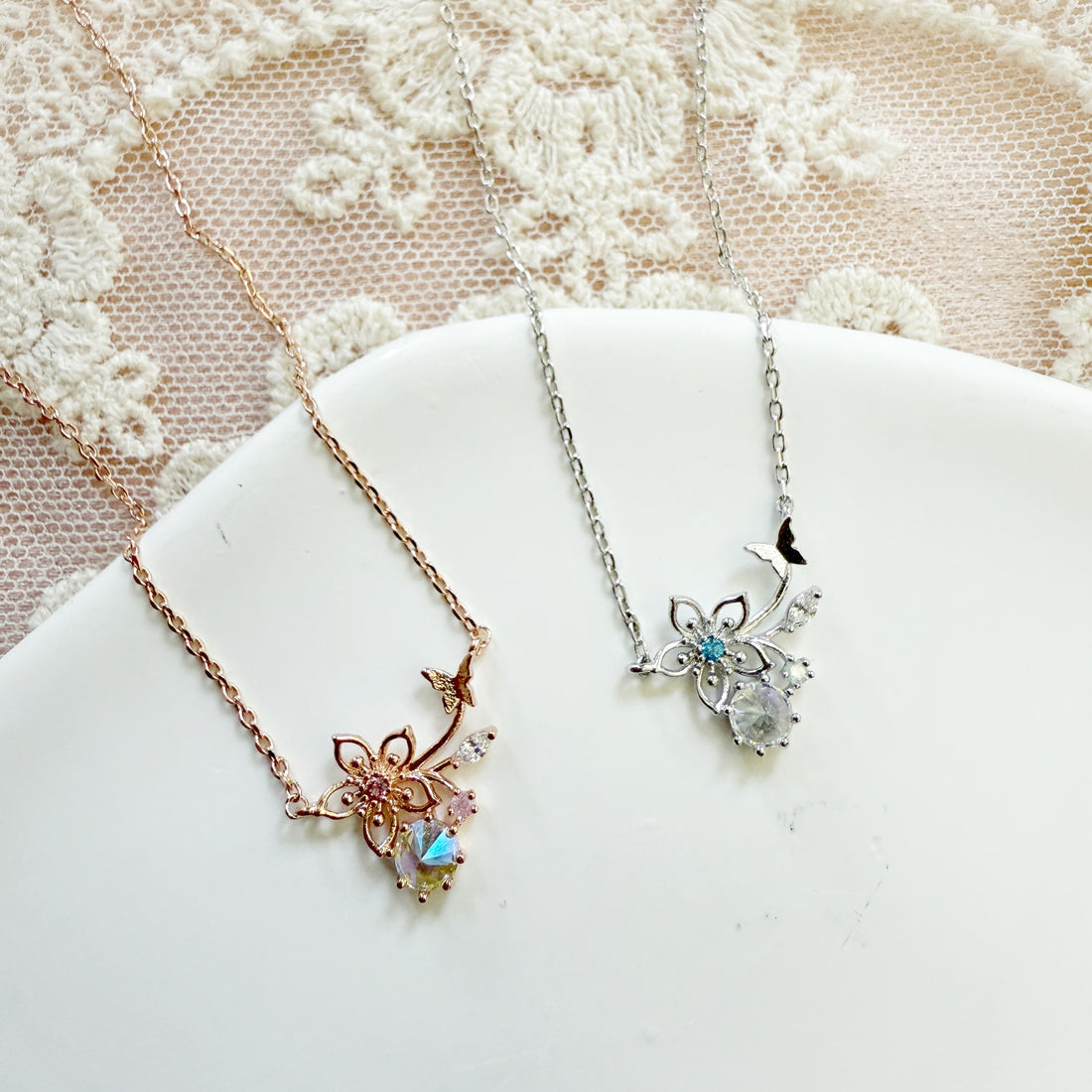 Cherry Blossom Dainty Pendant Necklace - Sisilia Jewels