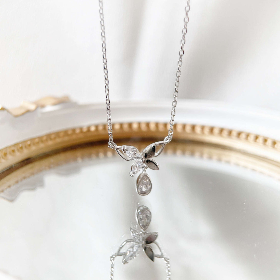 Butterfly Ballet Waterdrop Pendant Necklace - Sisilia Jewels