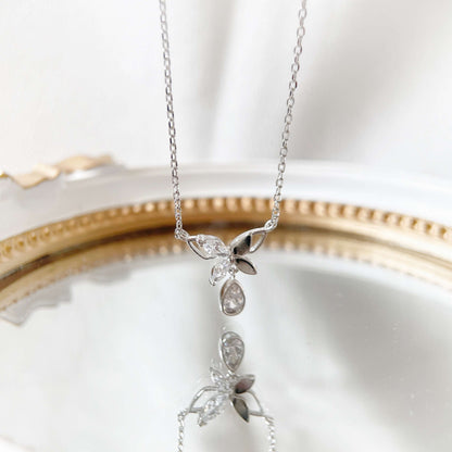 Butterfly Ballet Waterdrop Pendant Necklace - Sisilia Jewels